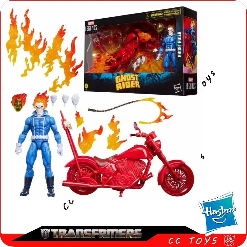 Фото В наличии: Коллекционная фигурка Ghost Rider из серии Marvel Legends от Hasbro, модель по мотивам аниме и фильмов, масштабная фигурка-гуманоид, подарок для любителей хобби №1