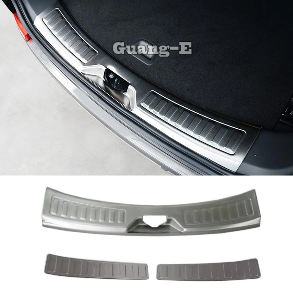

For Land Rover Discovery Sport 2015 2016 2017 2018 2019 Stainless Steel Rear Pedal Door Scuff Plate Frame Inside Threshold Trunk