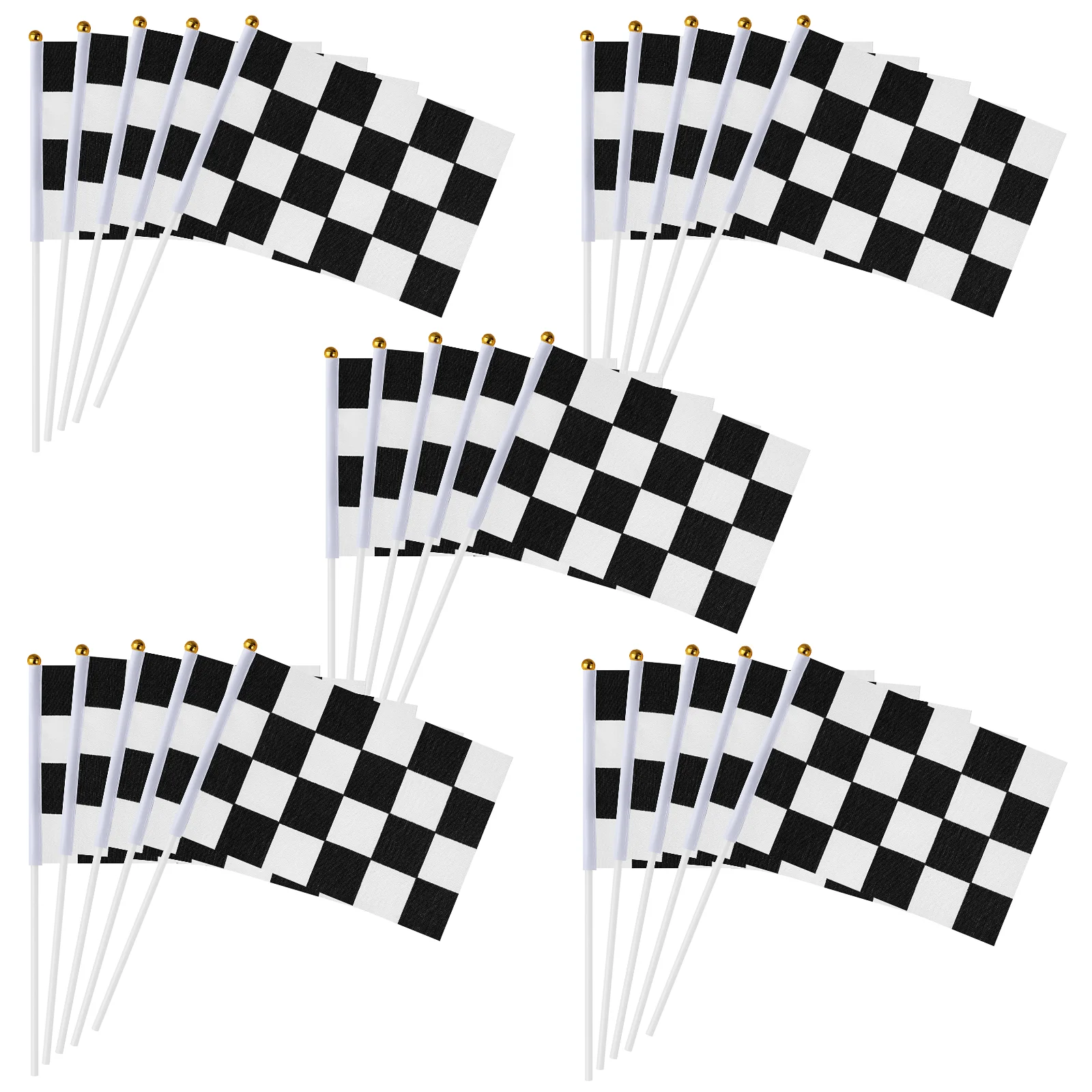 

Flags Party Checkered Racing Flag Decorations Race Car Suppliesbirthday Stick Cars White Black Sticks Smallatheme Day Decoration