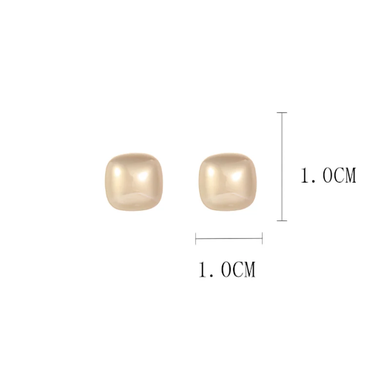 Женские медные серьги с искусственным жемчугом летние квадратные Повседневная