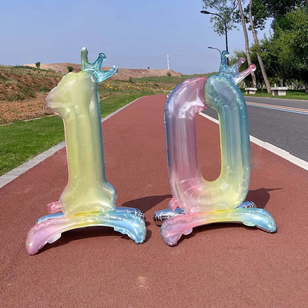 

Big Size Yellow Blue Pink Gold Foil Number Balloon Birthday Wedding Decoration Baby Shower Digit Figure Balloon Party Supplies
