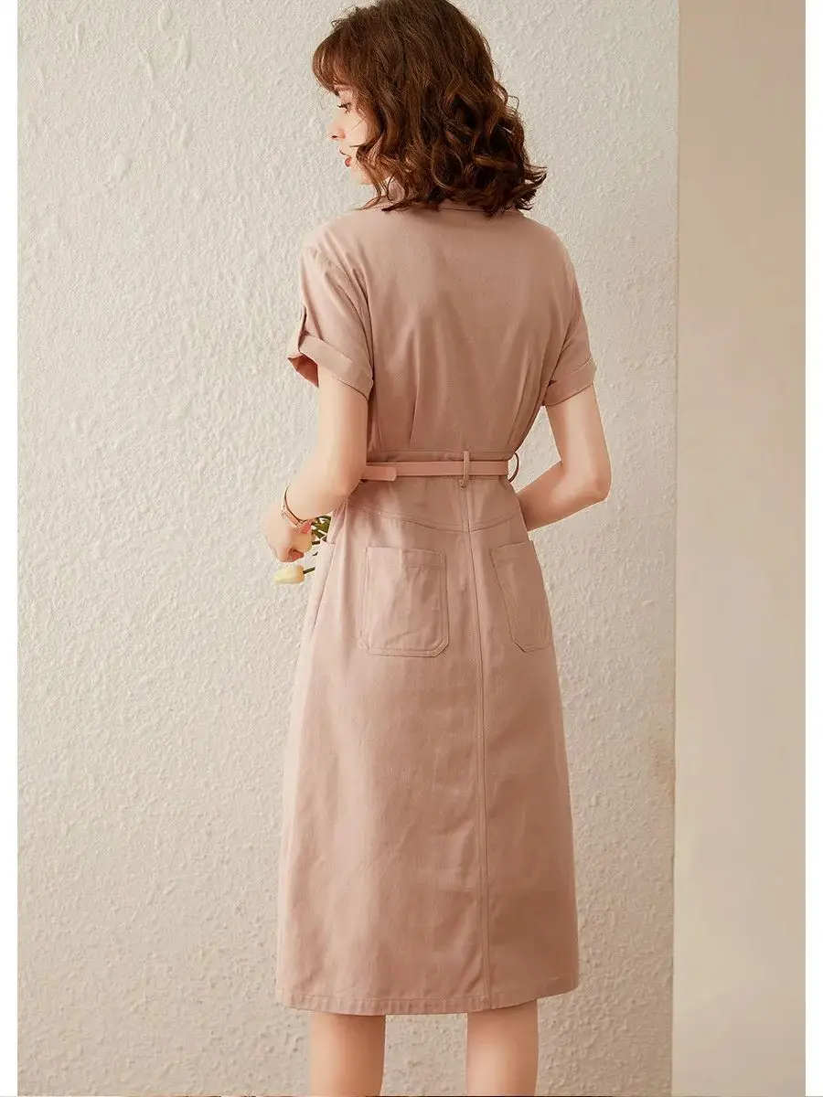 Женское джинсовое платье в стиле ретро LOUIS YAO