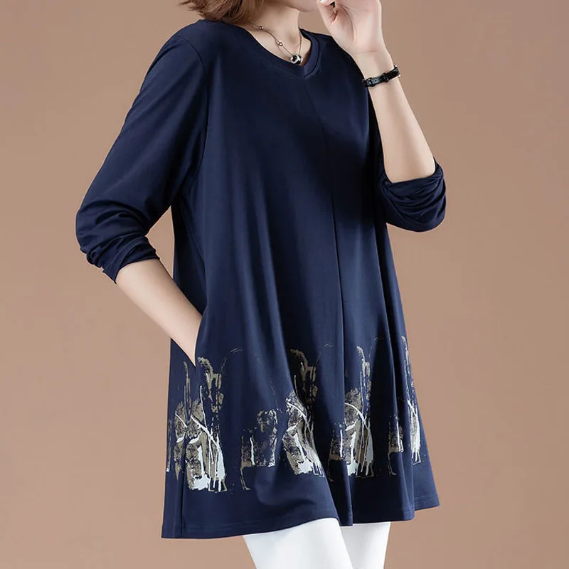 Женская однотонная футболка с длинным рукавом