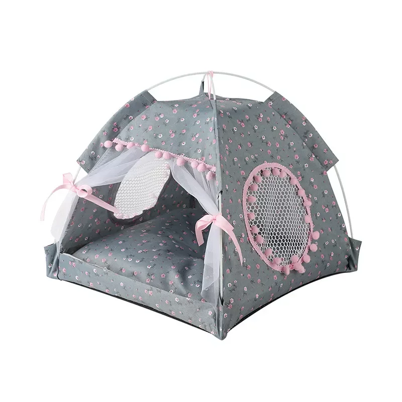 

NEW2023 General tent pet supplies cat bed closed hammock with floor pet small dog house cat tent accessories products