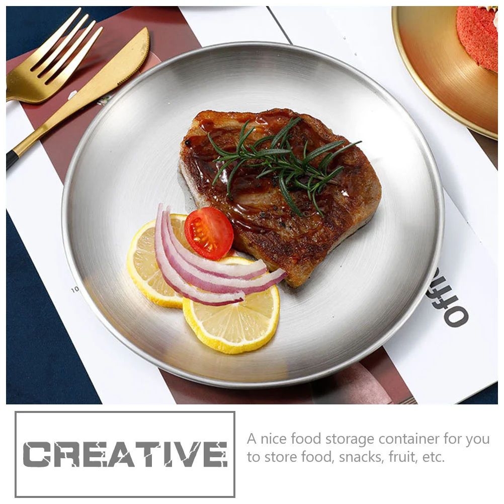 

2 шт., круглые блюда из нержавеющей стали