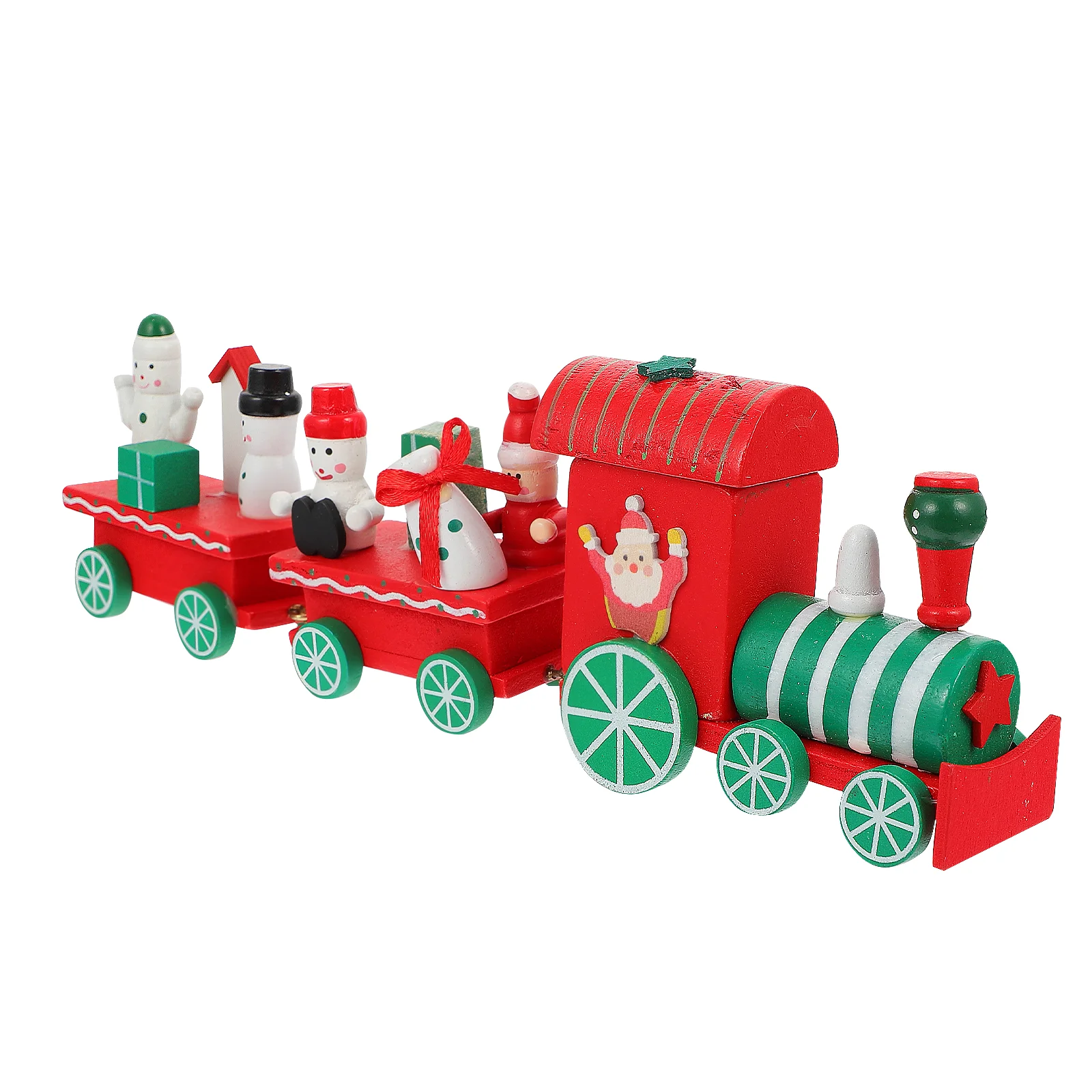 

Train Christmas Wooden Winter Decorminiature Kindergarten Holiday Wonderland Desktop Decoration Mini Ornament Tree Adornment