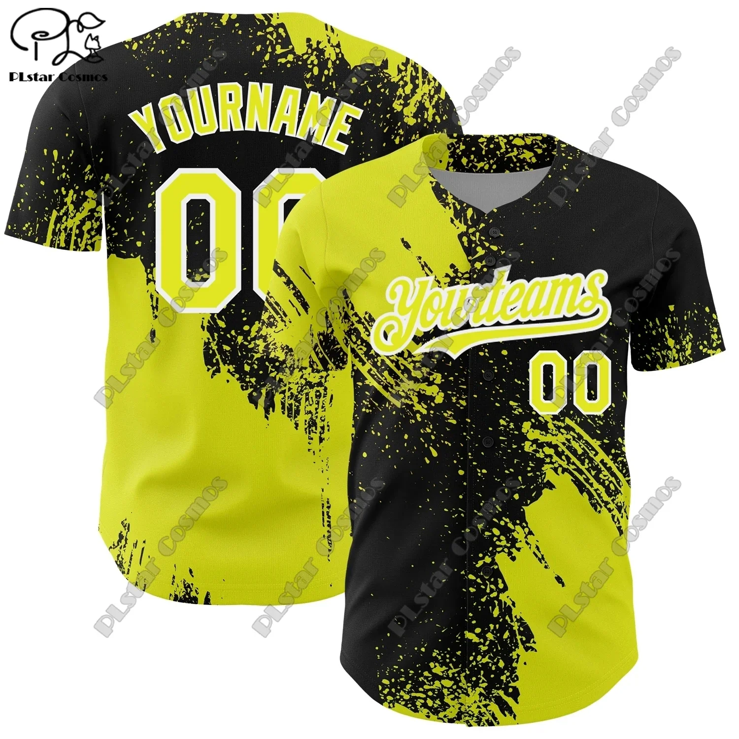 Бейсбольная рубашка PLSTAR COSMOS с 3D принтом Свободная Повседневная летняя блуза