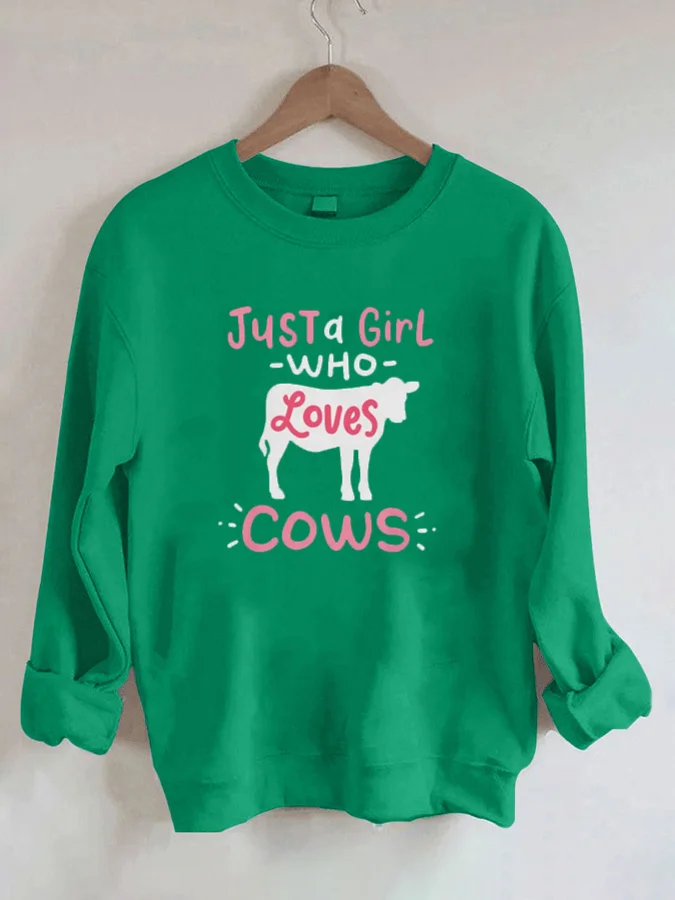 

Cow Just A Girl Who Loves Cows Sweatshirt