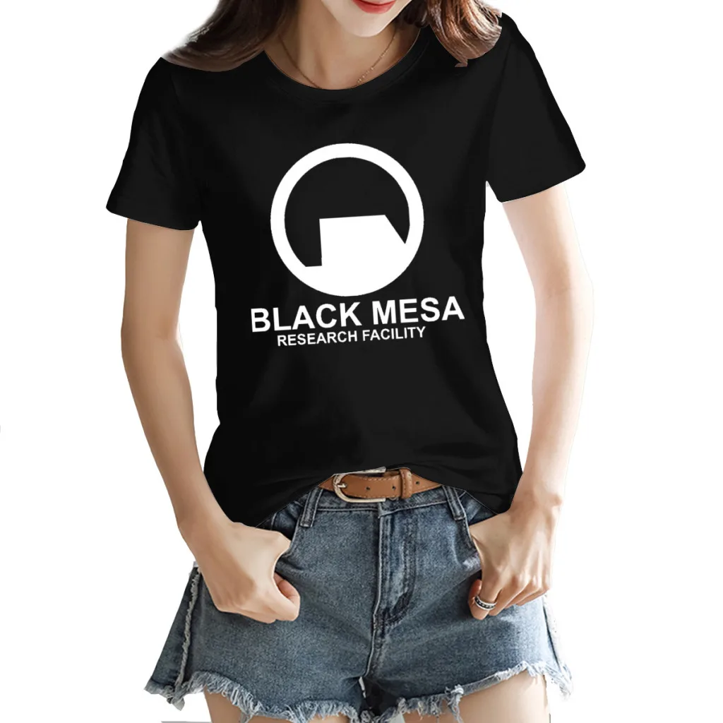 

Black Mesa Research Facility 3 Women's T-shirt Graphic Black Funny GeekRound neck Tees Tops European Size