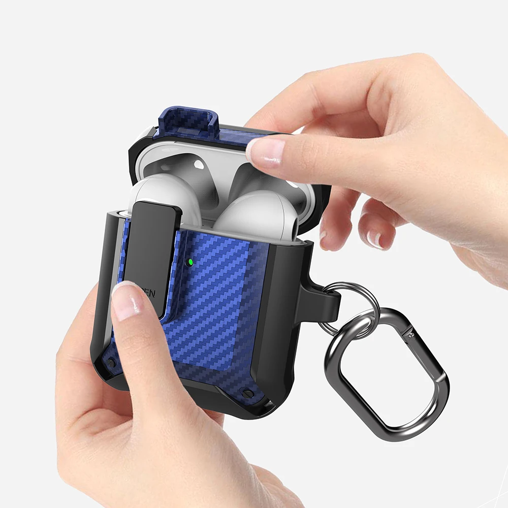 

Чехол для Airpods, чехол-переключатель из ТПУ и поликарбоната, защитный чехол для Apple AirPods Pro 3, 2, чехол, аксессуары для наушников с узором из углер...