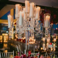 gorgeous 9 arms crystal candelabra for wedding centerpiece table decoration