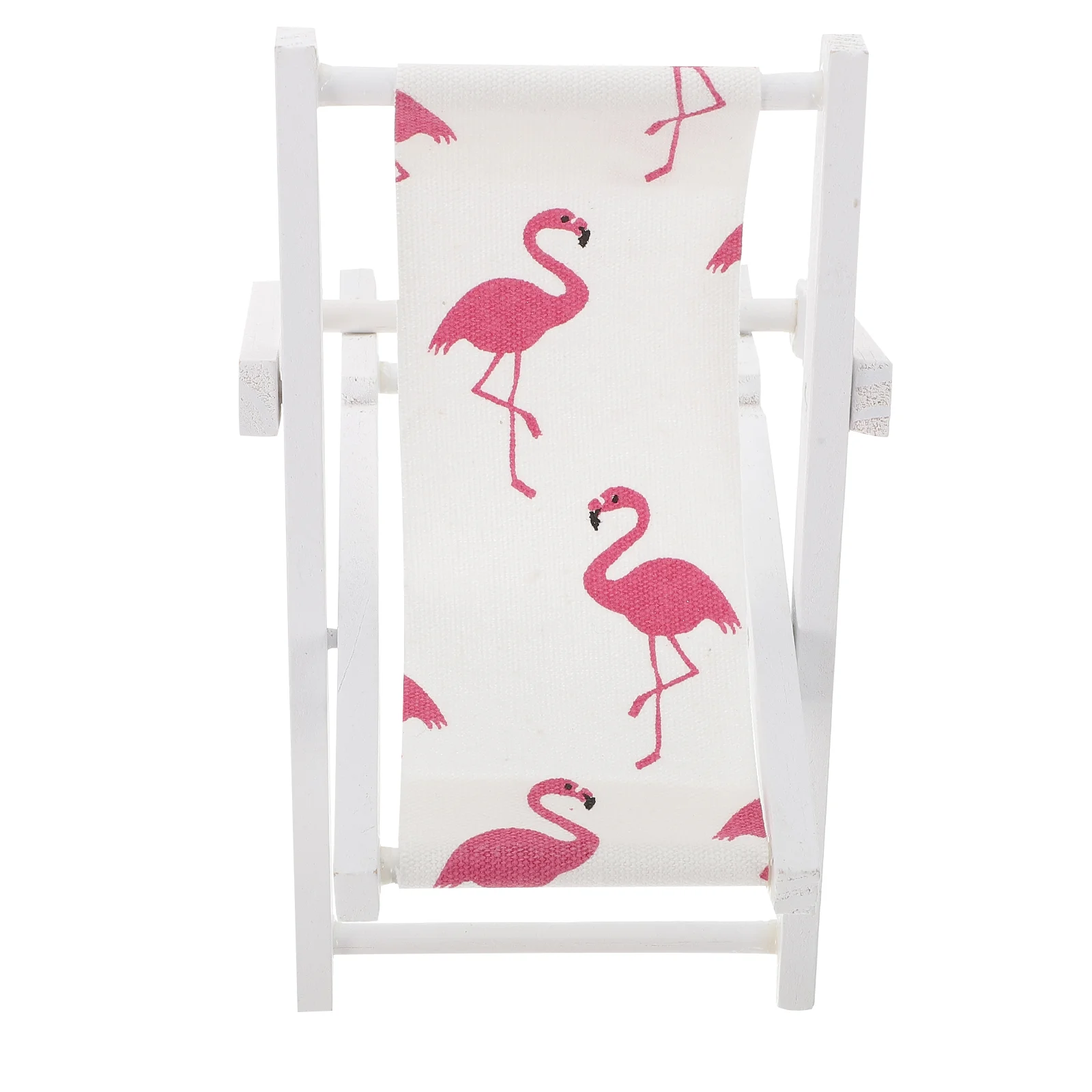 

Cell Holder Hawaii Decor Tablet Stand Wood Canvas Beach Deck Chair Business Holder Bracket for ( Flamingos )
