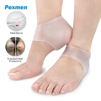 pexmen 2pcs gel heel cups plantar fasciitis inserts heel pads cushion for pain relief heal dry cracked heels achilles tendinitis
