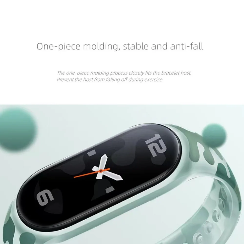 Fluorescent Camouflage Style TPU Sport Strap For Xiaomi Mi Band 7 6 5 Wristband Replaceable miband 7 bracelet watchband straps