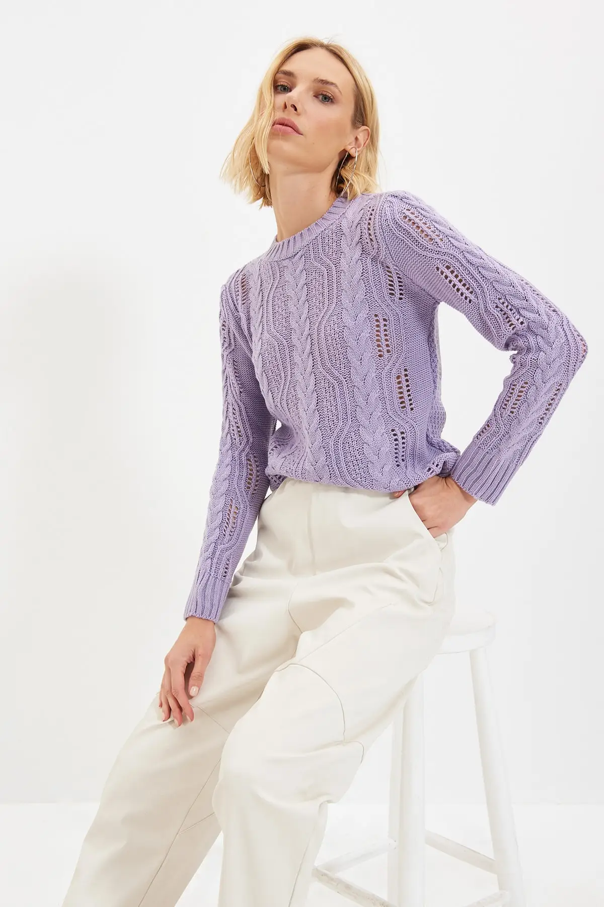 

Trendyol Cellular Knitwear Sweater TWOAW22KZ1989