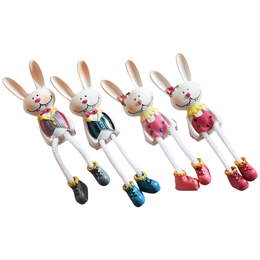 

Rabbit Bunny Easter Decor Sitters Shelf Resin Figurines Statue Sculpture Decorations Statues Sculptures Dangling Table Legs