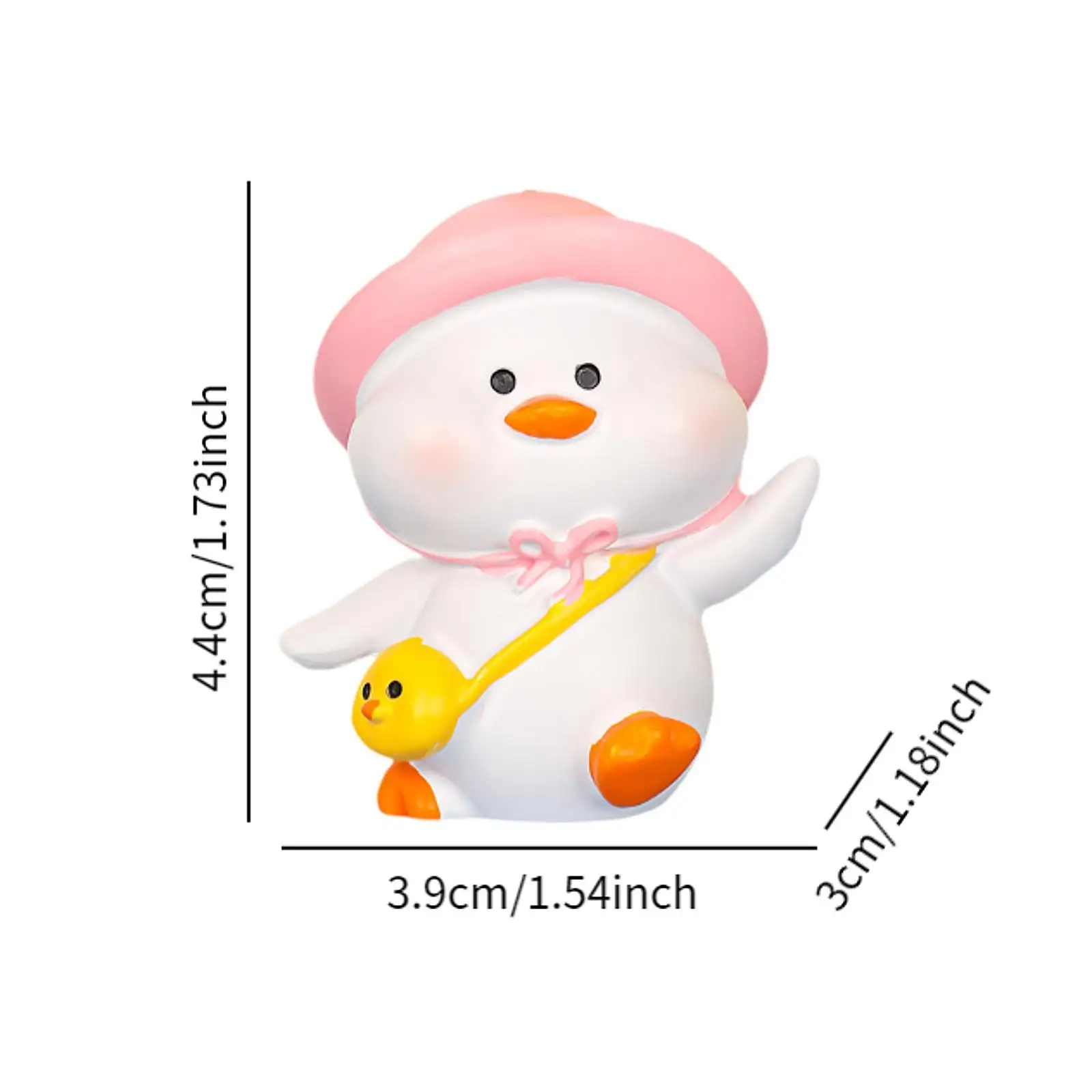 Cartoon Duck Statue Desktop Ornament Car Dashboard Decoration Small Sculpture