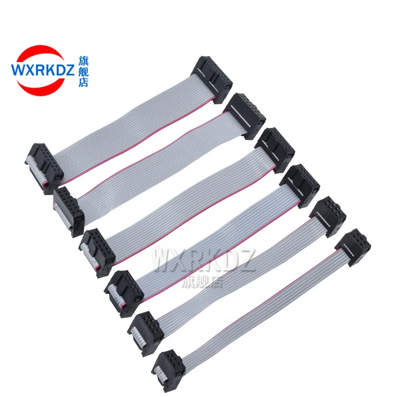 20 см 2 54 мм Шаг AVR JTAG IDC серый плоский ленточный двойной кабель для электронного