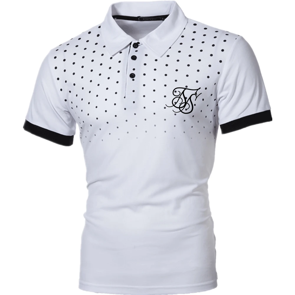 Мужская летняя рубашка-поло SIKSILK с градиентом 3D деловая Повседневная рубашка 2022