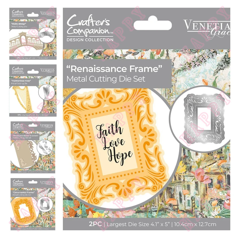 

Metal Cutting Die Harp Bridge Border DIY Scrapbooking Envelope Greeting Card Decorative Embossing Handcraft Paper Craft Template