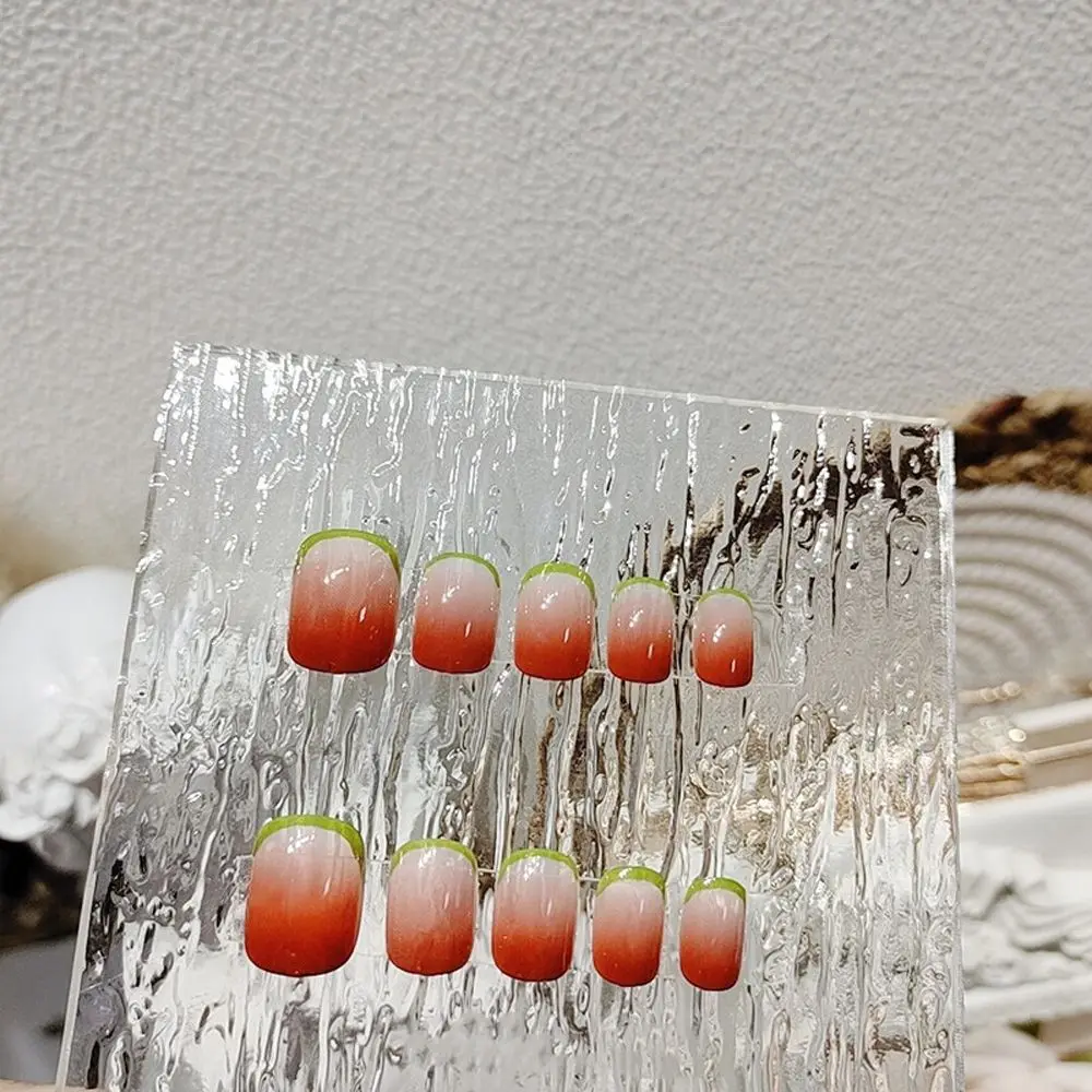 Модные милые накладные ногти с полным покрытием неправильной формы блестящие