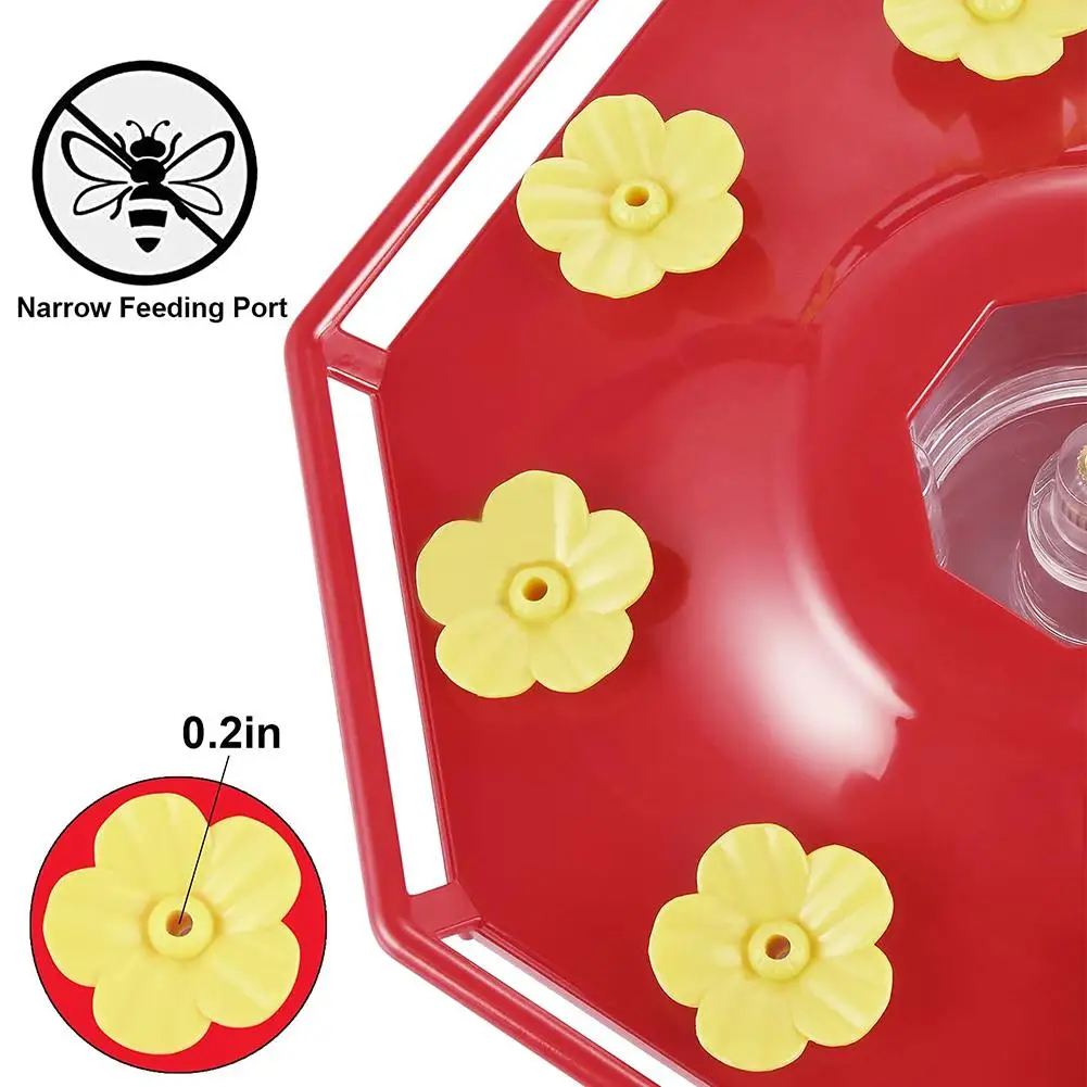 

Hanging Bird Feeder Hummingbird Feeders Feeding Stations Bird Drinker 8 Flowers Feeder Garden Leakproof dropshipping
