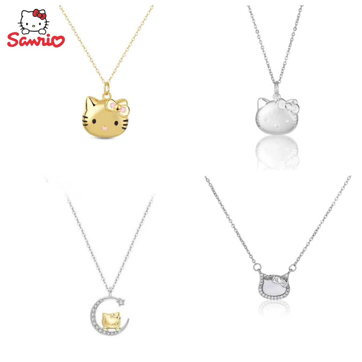 

Sanrio New Anime Peripheral Kawaii Cartoon Hello Kitty Necklace Pendant Can Open Creative Clavicle Chain Festival Gift Wholesale