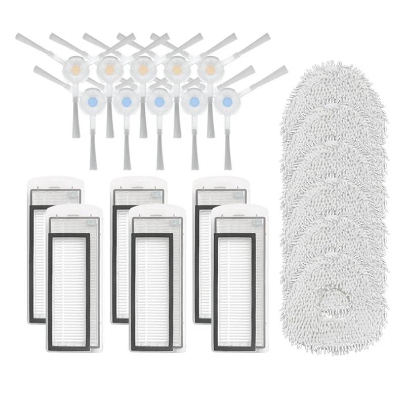 

22PCS Suitable For Narwal T10 Sweeping Robot Accessories Side Brush Filter Screen Rag Mop Cloth