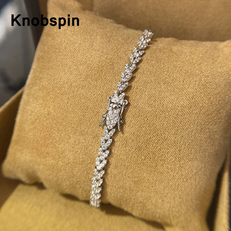 Роскошные ювелирные изделия Knobspin из 100% стерлингового серебра 925 пробы для