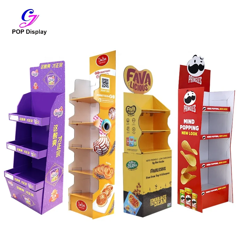 

Cheaper Promotion Merchandise Products Cardboard Display Stand Paper Display Rack Unit For Beverages At Convenience Store
