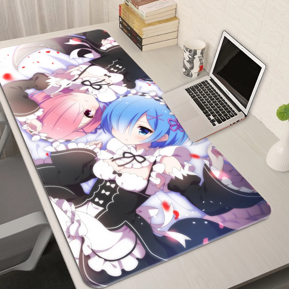 

Коврик для мыши игровой Новый XXL Настольный коврик для клавиатуры аниме Re Zero Rem Emilia коврик для ноутбука Мягкий Настольный коврик для офиса На...