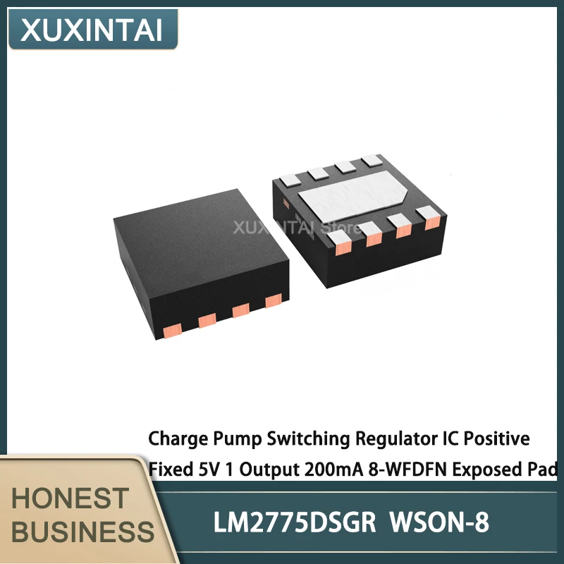 

10 шт./лот LM2775DSGR LM2775 импульсный регулятор заряда насоса IC положительный фиксированный 5 в 1 выход 200 мА 8-WFDFN открытая подушка
