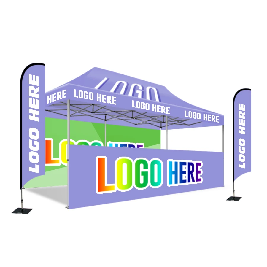 Gazebo Printed 10x10 Aluminium Folding Heavy Duty Ten With W