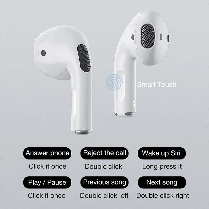 Фото Оригинальная Беспроводная Bluetooth-гарнитура Air Pros 4 TWS HiFi, мини-наушники, игровая гарнитура громкой связи для Xiaomi, Android, IOS, гарнитура №4