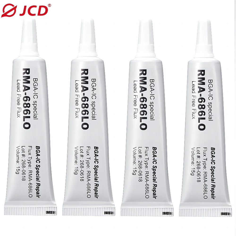 JCD High Quality Solder Flux 15g RMA686LO Solder Paste For Phone LED SMD PGA PCB BGA-IC Special Welding Repair Rework Tools