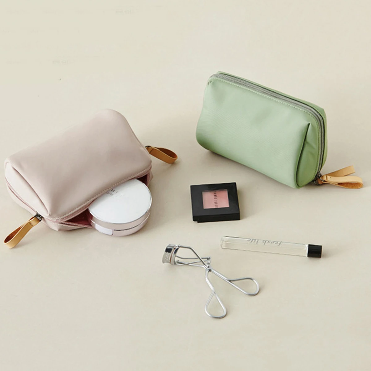 

2023 New Makeup Bag Simple Solid Color Cosmetic Bag For Women Pouch Toiletry Bag Waterproof Make Up Purses Case Hot Dropshipping