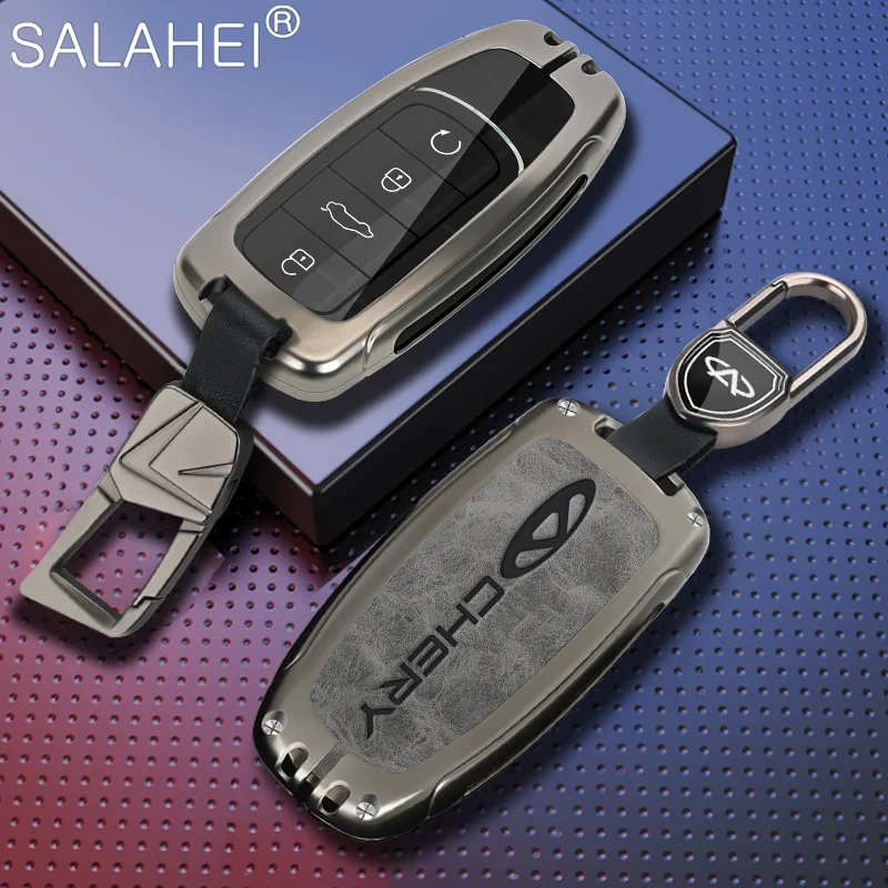 

Zinc Alloy Car Smart Remote Key Fob Case Full Cover Protector Shell Bag Set For Chery Tiggo 8 Pro Tiggo-8Plus New 5 Plus 7Pro