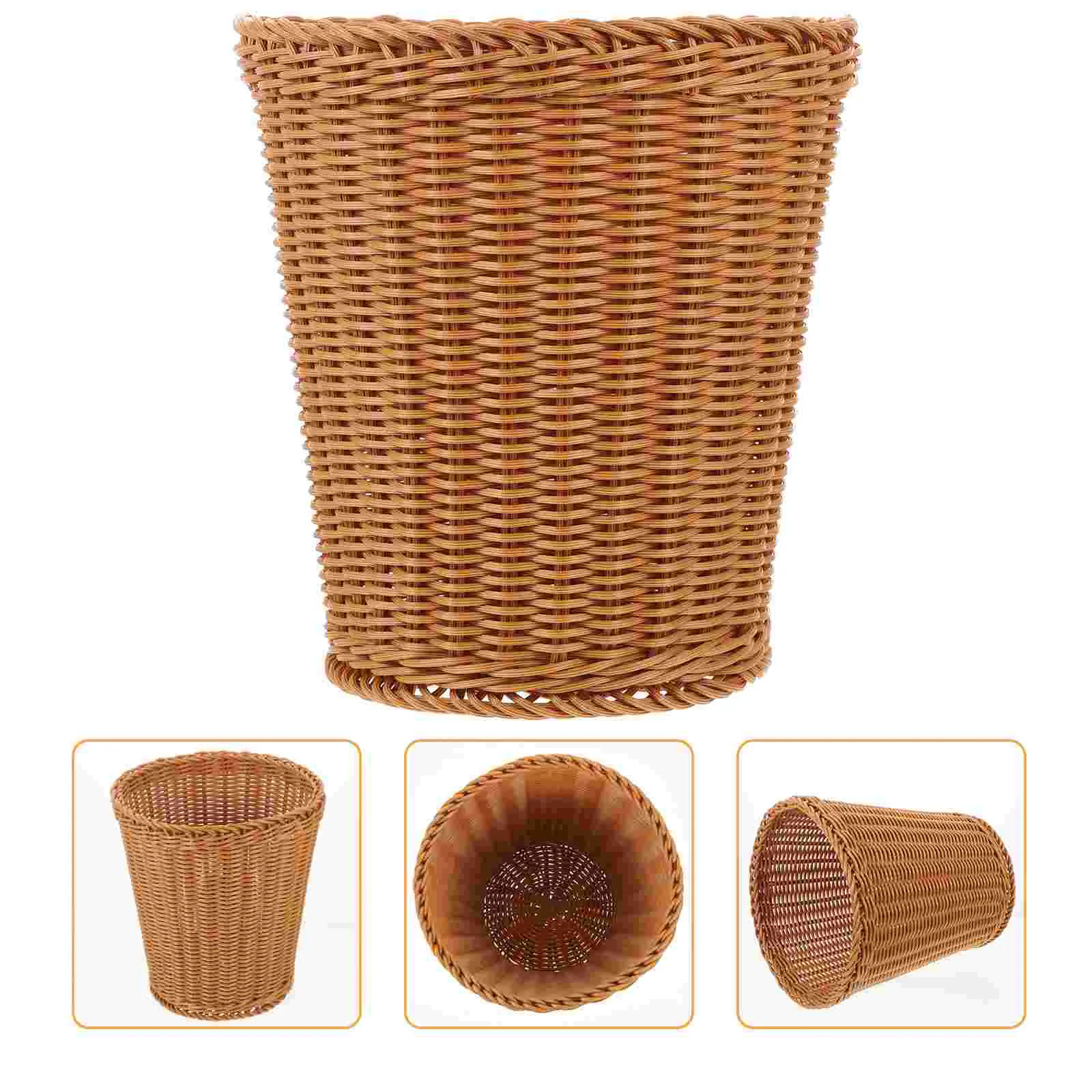

Wicker Trash Can Wicker Trash Basket Laundry Storage Basket Toy Containers Rattan Trash Can Household Seagrass Pot