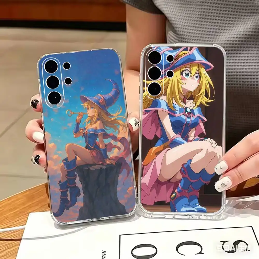 Фото Прозрачный тонкий мягкий чехол M-Dark M-Magician Girl YUGIOH для Samsung S 25,24,23,22,30,21,10,9,Ultra,Plus,Lite,FE,4,5 G №1