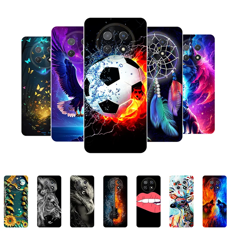 

For Huawei Nova Y91 Case Football Soft Silicone Back Cases For Huawei Nova Y91 STG-LX1 Phone Cover NovaY91 Y 91 etui Funda
