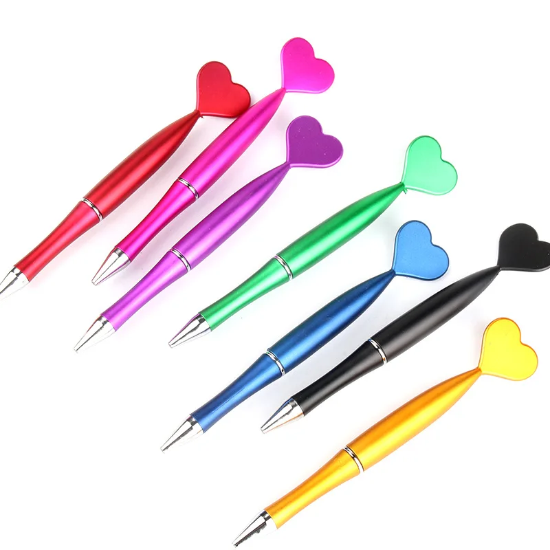 

50pcs Stationery Supplies Ball Student Plastic Pen Pens Pens Ballpoint Ballpoint Pen Heart Heart Rotary Love School