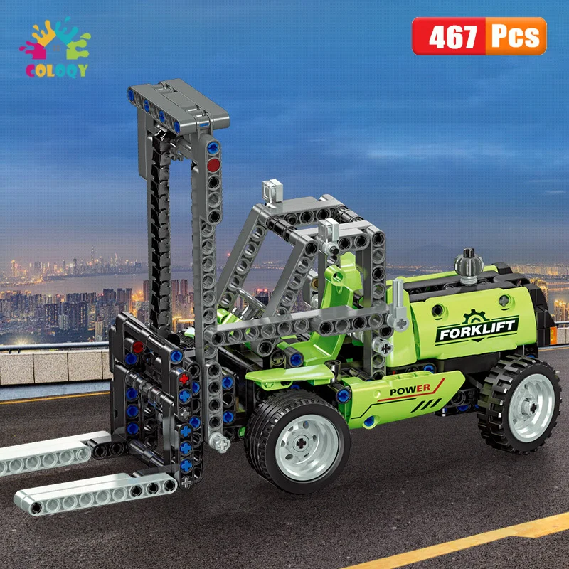 

467 шт., Детский конструктор «вилочный погрузчик»