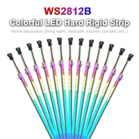 dc5v ws2812b individually addressable 5050 rgb smart u aluminum rigid bar profile strip 3pin 3350cm cabinet light decoration