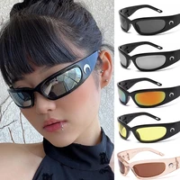 2022 fashion new moon rectangular sunglasses future technology sense sun glasses for women man vintage outdoor sports eyewear