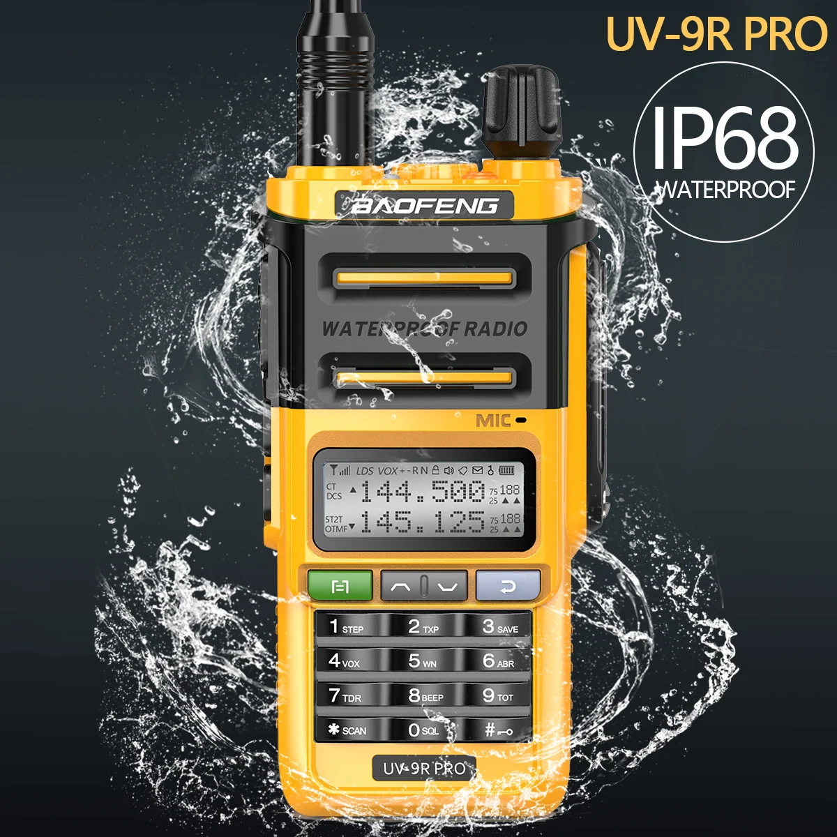 

Baofeng Original UV-9R PRO Upgraded 9R Dual Band Waterproof High Power Walkie Talkie Communications Amateur Vhf Uhf CB Ham Radio