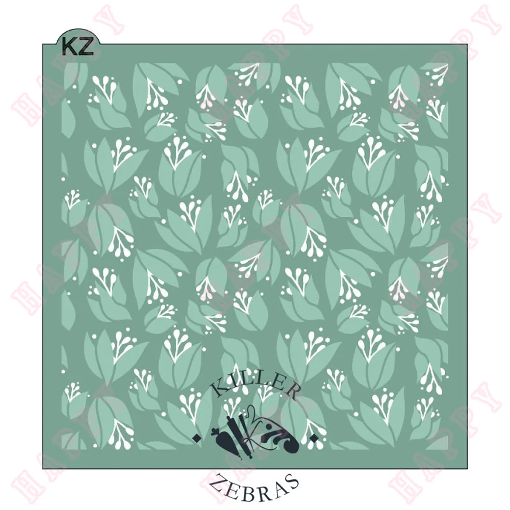 

New Lily Of The Valley 2 Part Background DIY Layering Stencils Painting Scrapbook Coloring Embossing Album Decorative Template