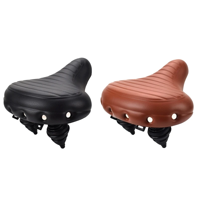 

Extra Wide Bicycle Saddle Comfortable Bike Seat Vintage Bicycle Saddle Pad Waterproof Cycling Parts Accessories