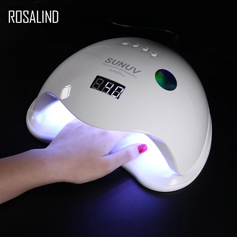 

ROSALIND UV LED lamp 64w Nail Dryer for gel varnish all SUN5Plus Light Ice gel nail lamp for manicure material tools
