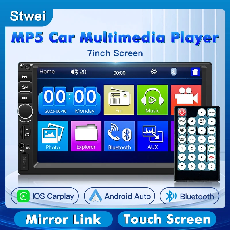 Универсальный Автомобильный Мультимедийный Плеер MP5 С 7-дюймовым Сенсорным