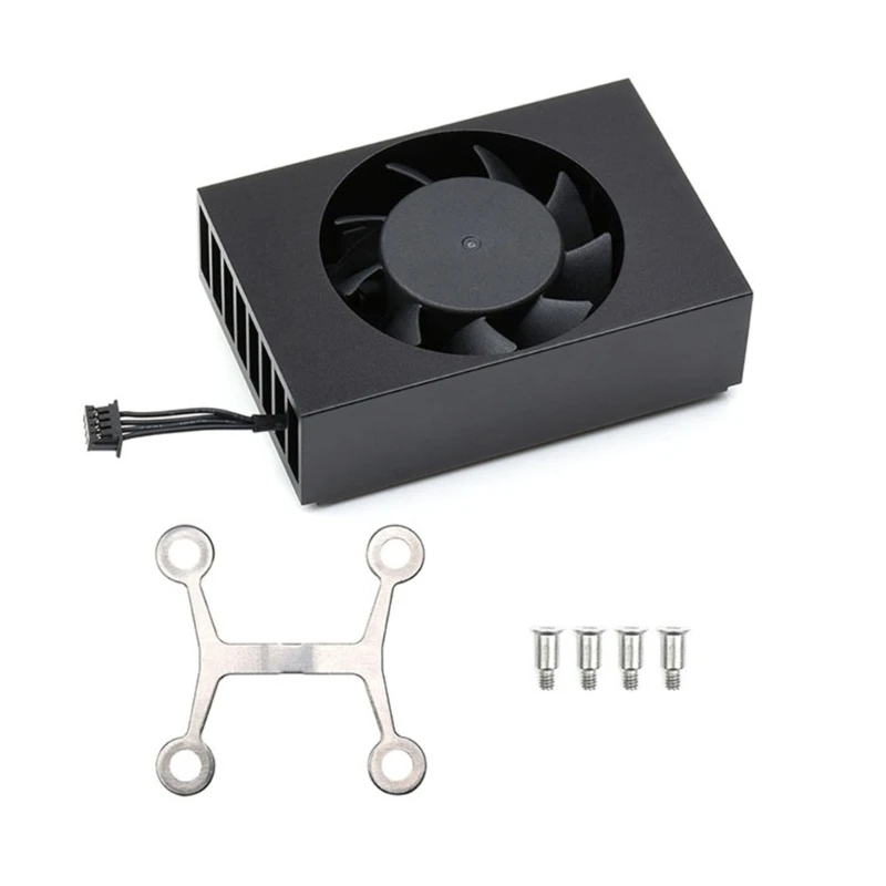 

Aluminum-alloy Heatsink Integrated Cooling Fan Speed Adjust with Brackets and Mounting Screws for Jetson TX2 NX Module